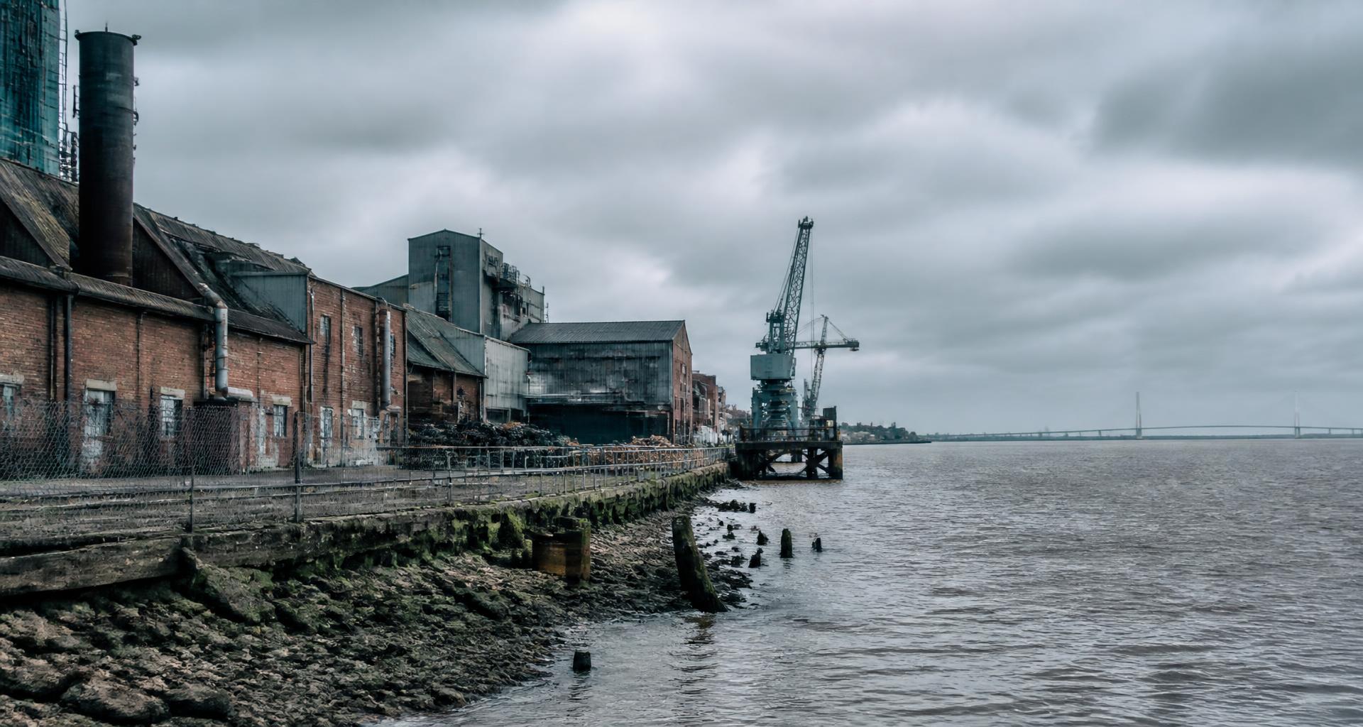 Industrial dockside on the Humber estuary